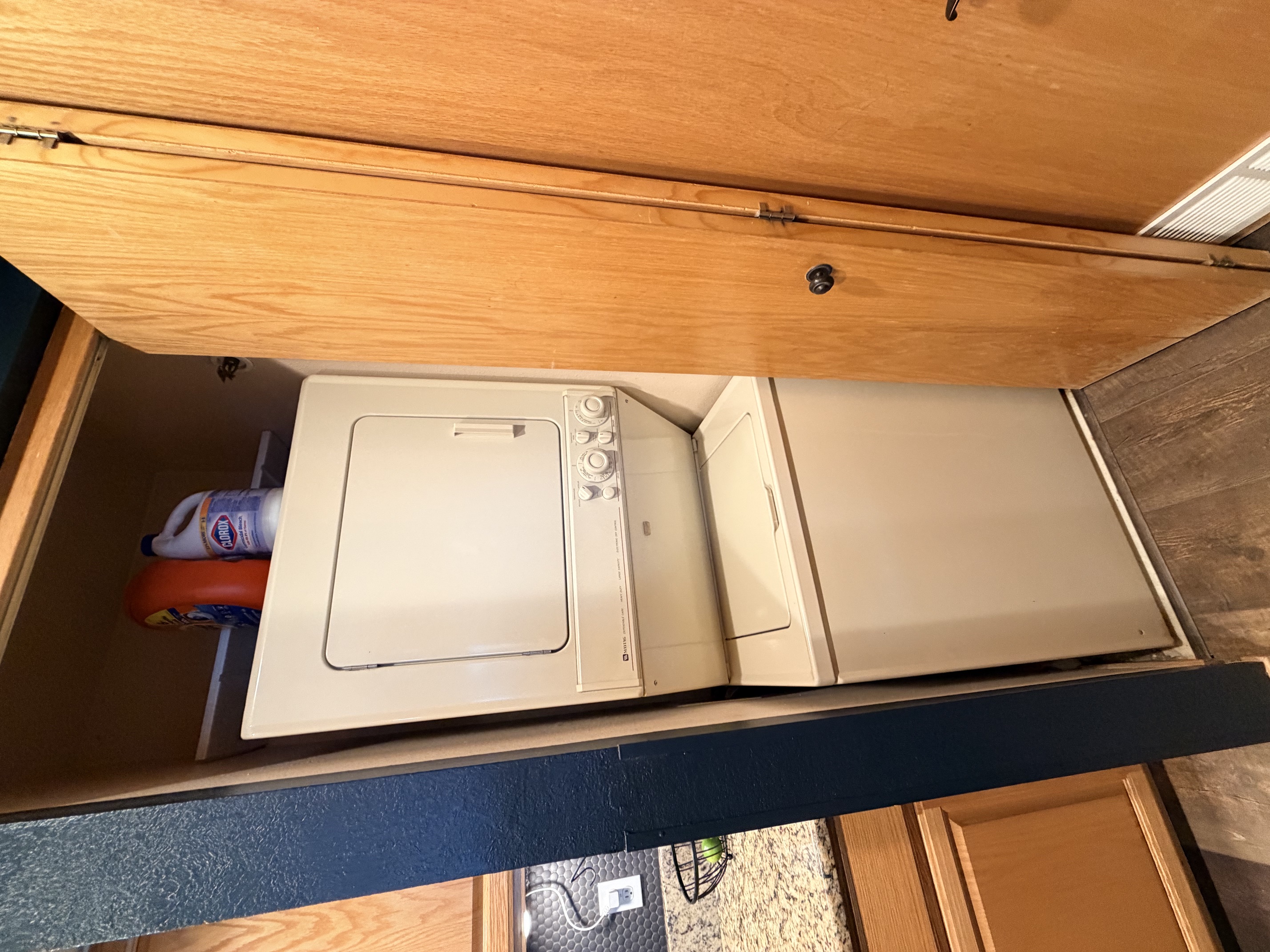 Laundry area in kitchen.