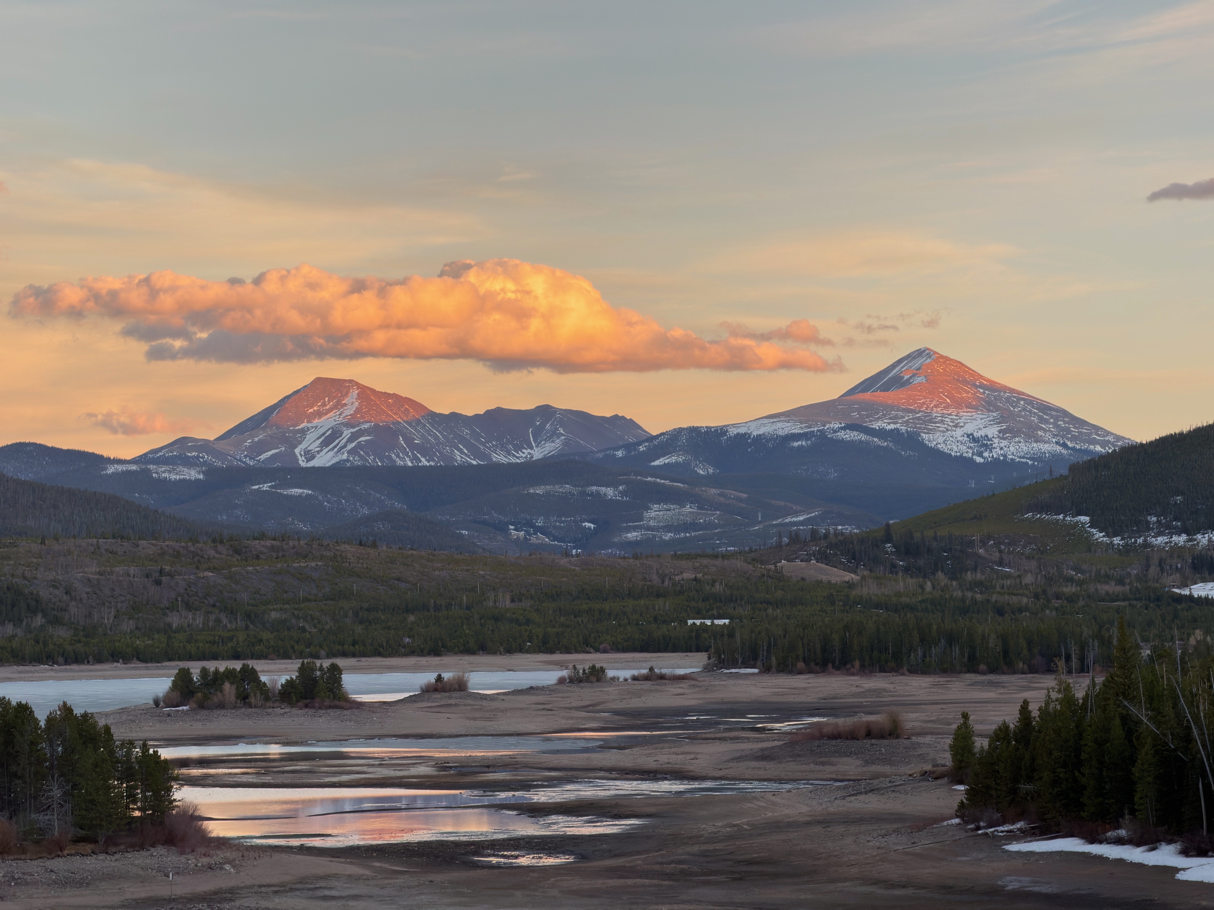 Alpenglow over the Tenmile Range from The Eyrie